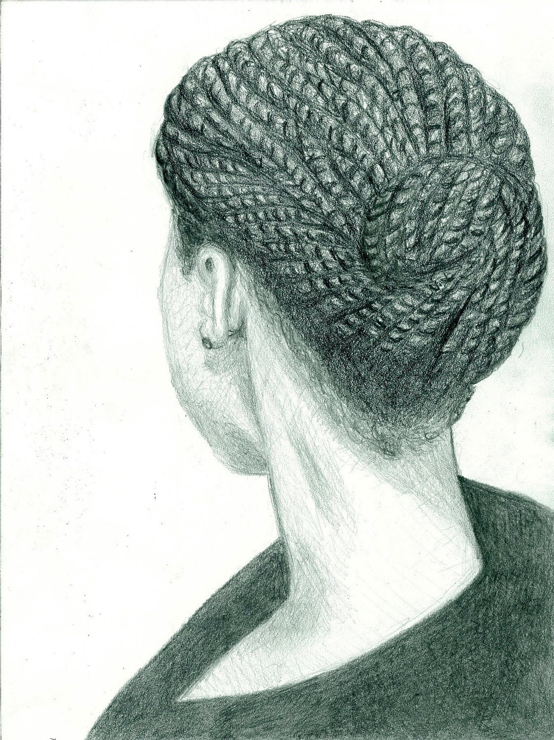 Back of Hair Self Portrait Print (8 1/2 x 11) - My Twists