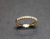 Wedding Diamond Ring in 18K Yellow Gold