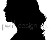 Custom Digital Portrait Silhouette - Free Shipping