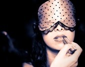 Pink Boudoir Sleep mask  "Bernadette"- as featured on The Lingerie Journal