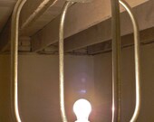 C A G E - Handcrafted Galvanized Metal Conduit Chandelier