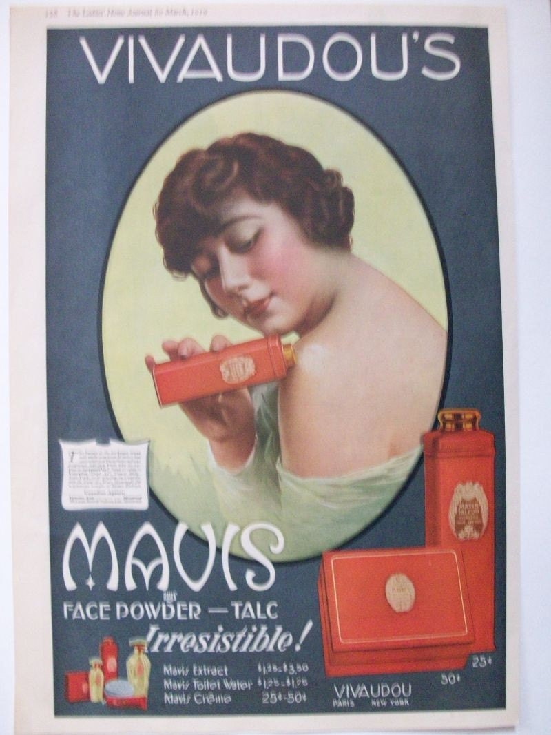 Vintage Mavis Ad Mavis Vivaudou Cosmetics Advertisement The Ladies' Home Journal March 1919 Magazine Ad