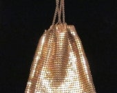 Vintage Purse Coin Purse Gold Mesh Purse 1930s Purse Art Deco Purse Change Purse Evening Bag Drawstring Bag