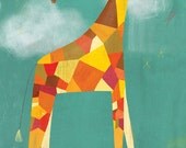 Too Tall Giraffe 8" x 16" Print