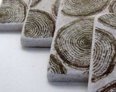 Tree Ring Coasters, Stack of Wood Tile Coasters