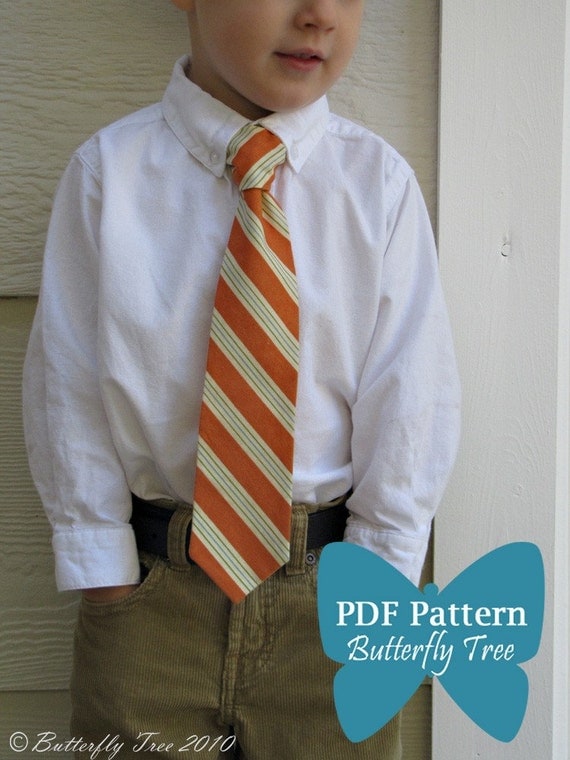 Boy's Tie Sewing Pattern - Classic and Reversible Styles - PDF