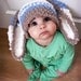 SALE Baby Hat 0 to 3m Newborn Boy Baby Blue Stripe Bunny Hat Newborn Photo Prop Baby Shower Gift Bunny Beanie Newborn Hat Brown Blue Cream