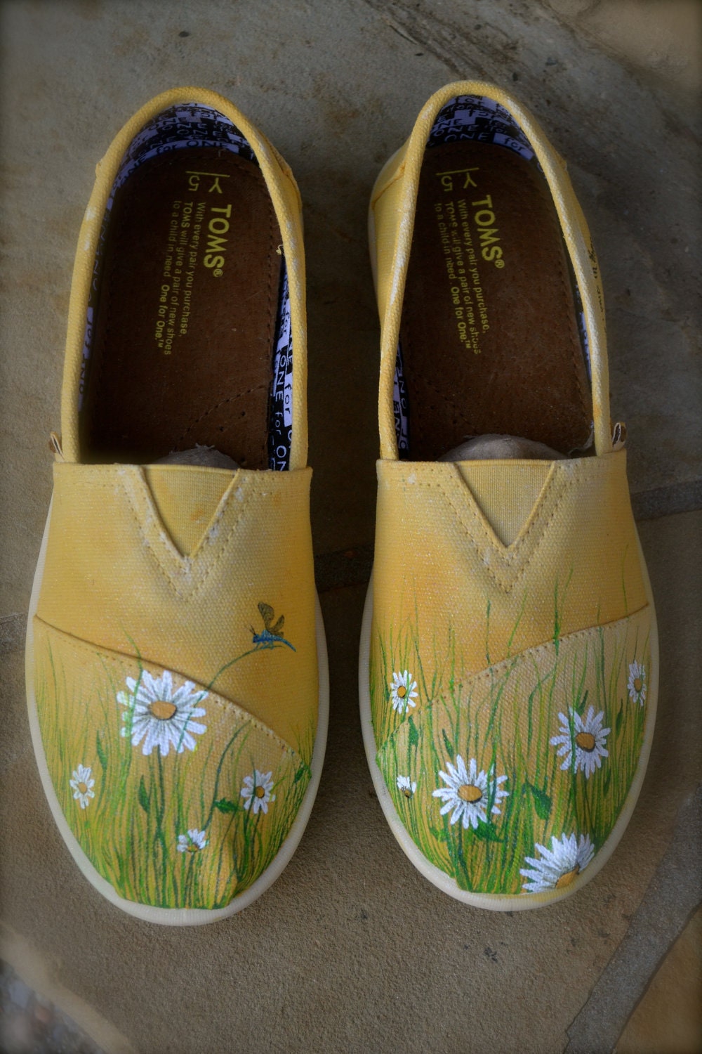Field of Daisies Custom TOMS Shoes - YOUTH