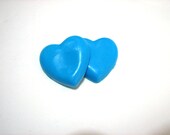 Blue Goat's Milk Soap- Pair of Hearts - Blue, Coconut Goat's Milk Soap Great for Birthdays or Mother's Day