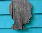 Custom Silhouette Portrait made of recycled wood