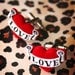 Love Tattooed Heart Mens Rockabilly Cufflinks