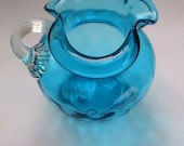 Blue Glass Pitcher