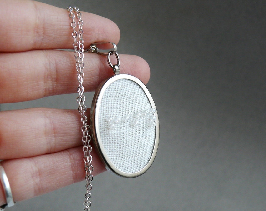 Personalized Word necklace - beaded Braille word - custom word Faith / Hope / Smile / Love / Piece