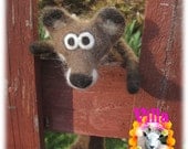 EGDAR the flat fox, non toxic-toy - Made To Order (approx 2,5 weeks)