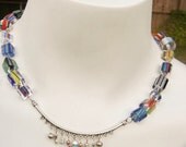 Modern Cane Glass Necklace