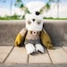 Olivier - prince owl , soft art toy by Wassupbrothers. Free shipping