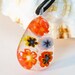 Fused Glass Flowers Millefiori Glass Pendant Necklace