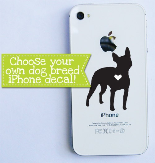 Dog Breed Love iPhone decal