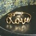 Gold Love Ring, 14kt gold filled wire Love Ring, adjustable, any style of cursive script, BEST PRICE on Etsy