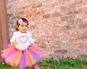 Lily Sewn Tutu...Newborn to XL...Purple, orange, yellow, & pink