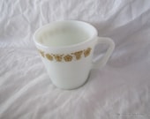 PYREX Coffee Mug Butterfly Gold Vintage