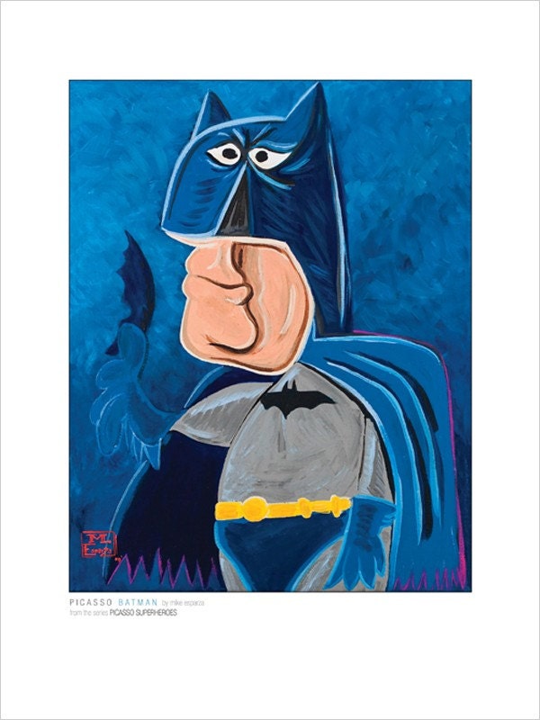 Picasso Batman Print 12x16