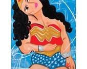Picasso Wonder Woman Print 12x16