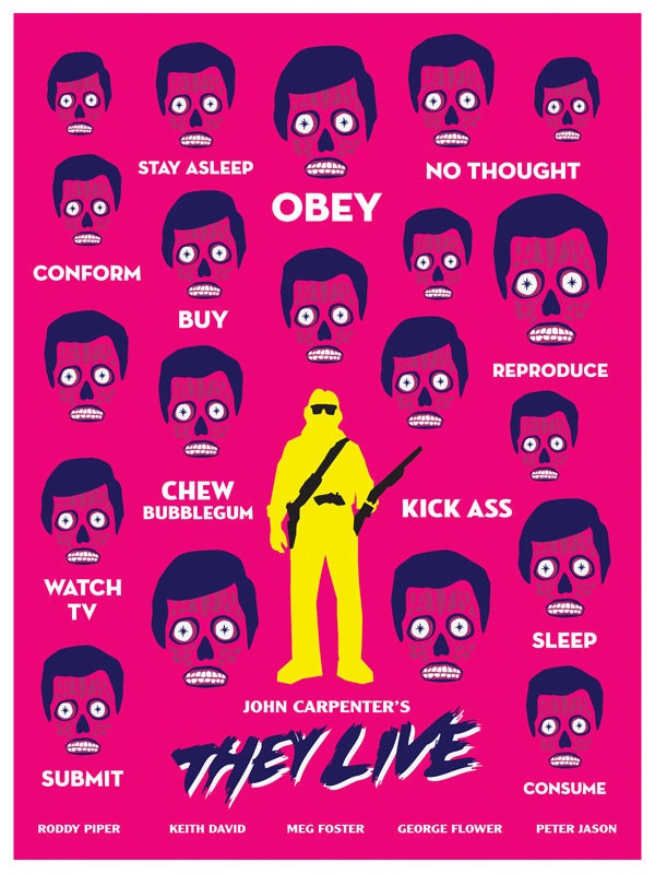 They Live - Minimal Style 12x16 Print