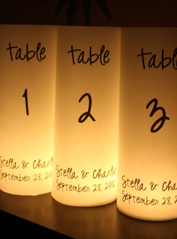Table Numbers - Luminaries - Unique & Beautiful