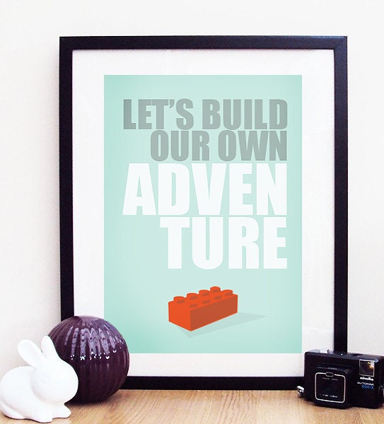Lego "Let's Build Our Own Adventure" Poster Print A3 / 11x14