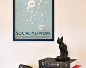 The Social Network Movie Poster - 11x17 Vintage Art Print