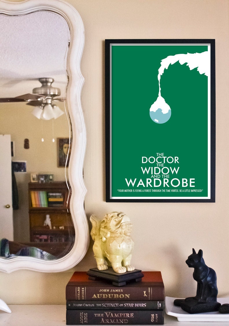 The Doctor, the Widow, & the Wardrobe // Doctor Who Poster // 11x17 Minimalist Geek Art Print