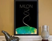 Science Fiction Movie Poster - Moon - 11x17 Vintage Inspired Fine Art Print