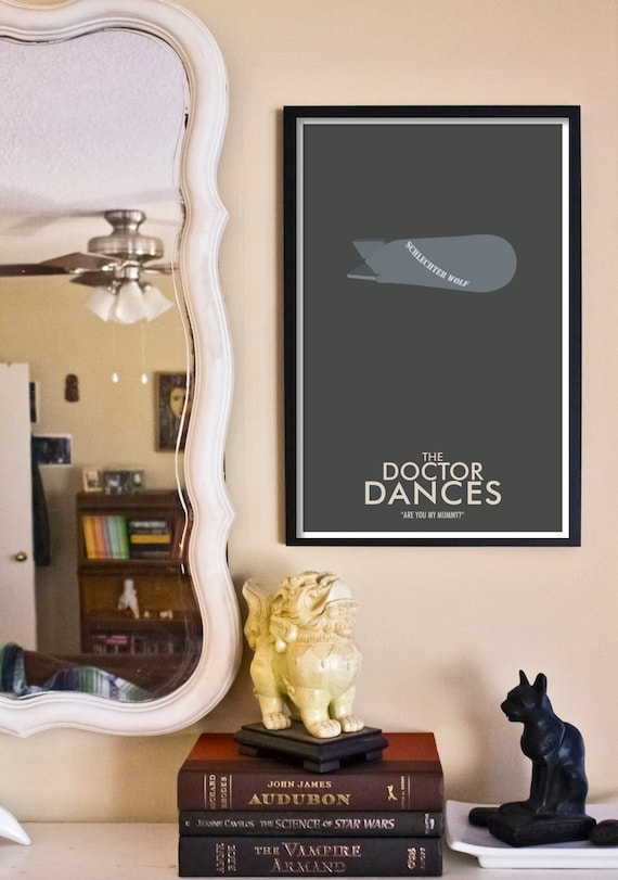 The Doctor Dances // Doctor Who Poster // 11x17 Minimalist Geek Art Print