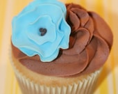 Flower Fondant cupcake Topper