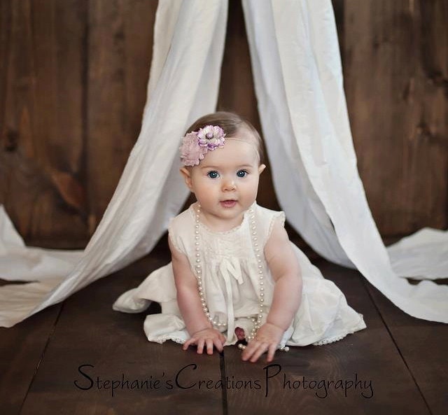 Vintage Collection Shabby Lavender Headband  (Newborn, Toddler, Child)