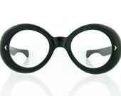 Vintage 60's REM France black teardrop mod psychedelic eyeglasses frames - FREE Domestic Shipping