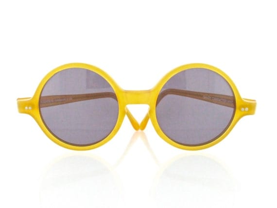 Vintage 1980's Shady Character nyc "roundeye" honey butterscotch sunglasses - FREE DOMESTIC SHIPPING
