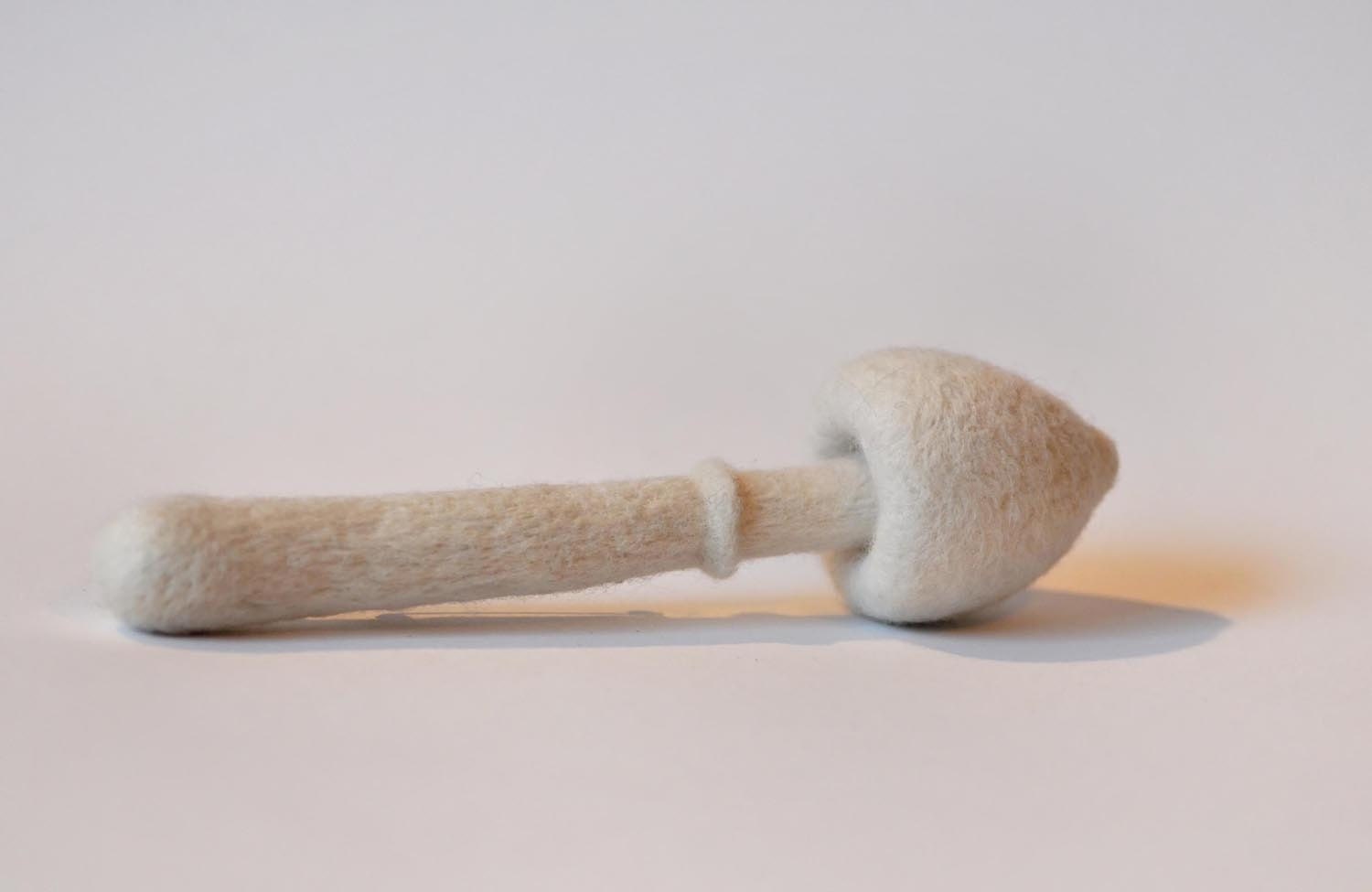 White Mushroom Brooch