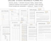 SALE Deluxe Studio Business Forms Kit - Release, Invoice, Contract & Workflow Forms Document Templates for Photographers INSTANT DOWNLOAD