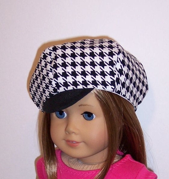 Houndstooth Newsboy Hat for American Girl/18" Dolls