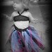 Flower Girl Rock Star Zebra, Pink balck and White Tutu Dress