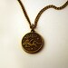 Virgo Zodiac Sign Antique Bronze tone necklace