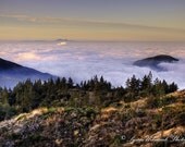 Landscape Photography Travel photography Mountains Morning Fog Sunrise pink green wall art home decor 4x6 Fine Art Photography Print
