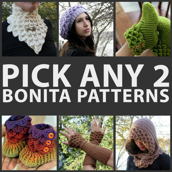 Crochet PATTERN Pick Any 2 Crochet Patterns - Permission to Sell Finished Items