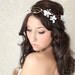 Woodland Flower Crown, Fairy Wedding, White Tiara, wedding accessory, bridal headpiece, flower girl - MARYL -