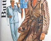 Butterick 2306 Mens Robe Pajama Pattern 1960s
