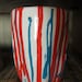 Coffee Mug- Turquoise Blue and Orange- Organic Drips Project-Dishwasher Safe