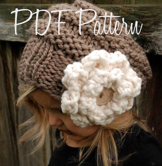 Knitting PATTERN-The Sophia Slouchy (Toddler, Child and Adult sizes)