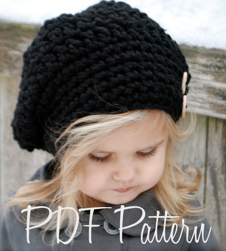 Crochet PATTERN-The Zoie Slouchy (Toddler, Child, and Adult sizes)